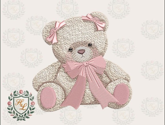 Download Cute Teddy Bear Embroidery Files - Premium Resources