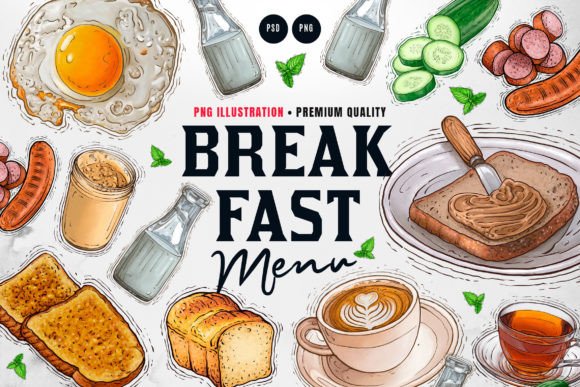 Download Breakfast Menu Illustration - Premium Resources